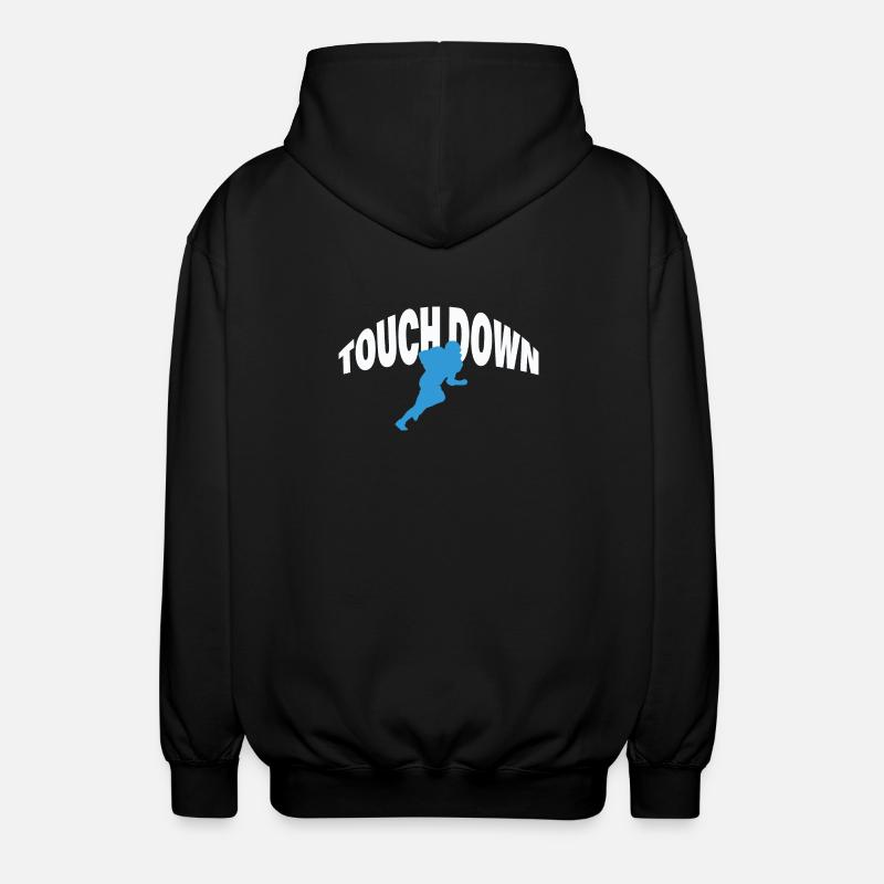 TOUCH DOWN - Unisex Hooded Jacket - black