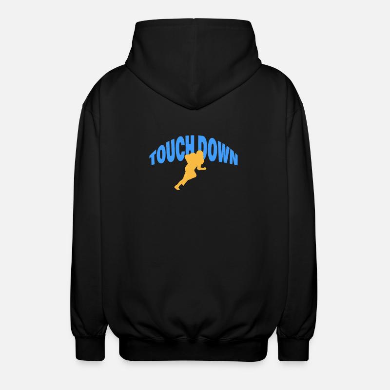 TOUCH DOWN - Unisex Kapuzenjacke - Schwarz
