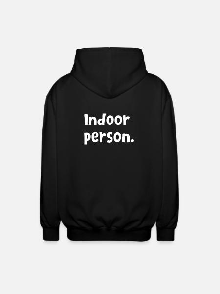 Morsom introvert design - sarkastisk innendørsperson - Unisex-hettejakke - svart