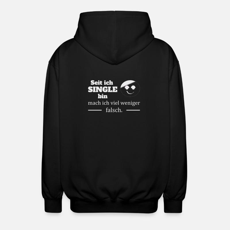 Single :-) - Unisex Kapuzenjacke - Schwarz