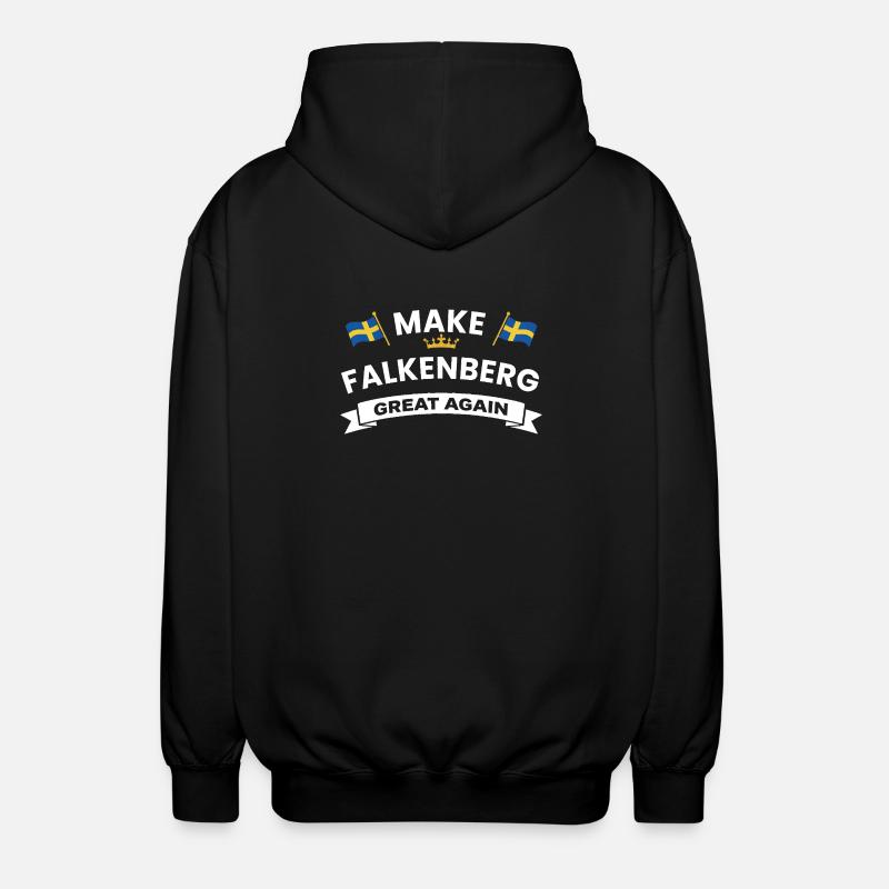 Couronne du drapeau de Falkenberg - Veste à capuche unisexe - noir