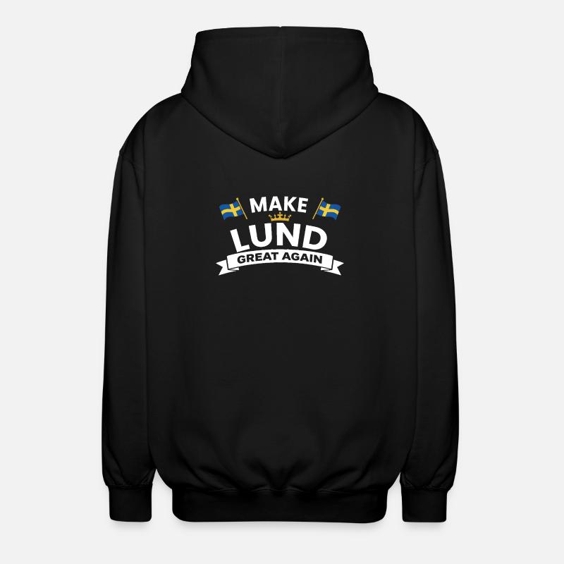Lund City Pride Crest - Unisex Hooded Jacket - black
