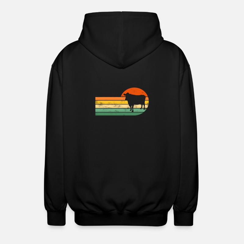 Cow cows - Unisex Hooded Jacket - black