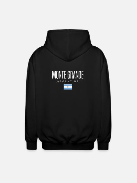 Monte Grande Argentina Argentinian - Unisex Hooded Jacket - black