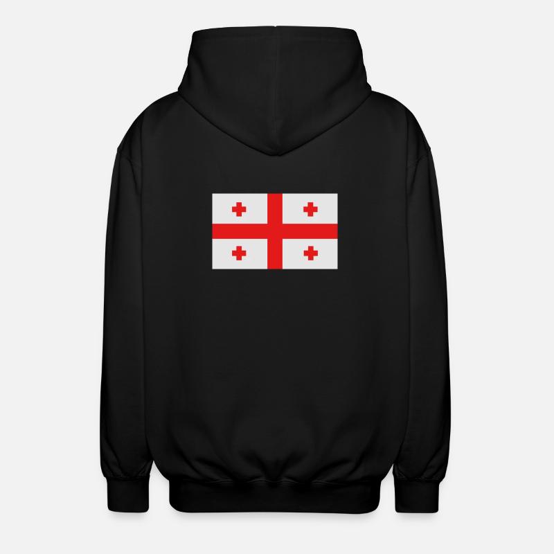 Drapeau géorgien - Veste à capuche unisexe - noir