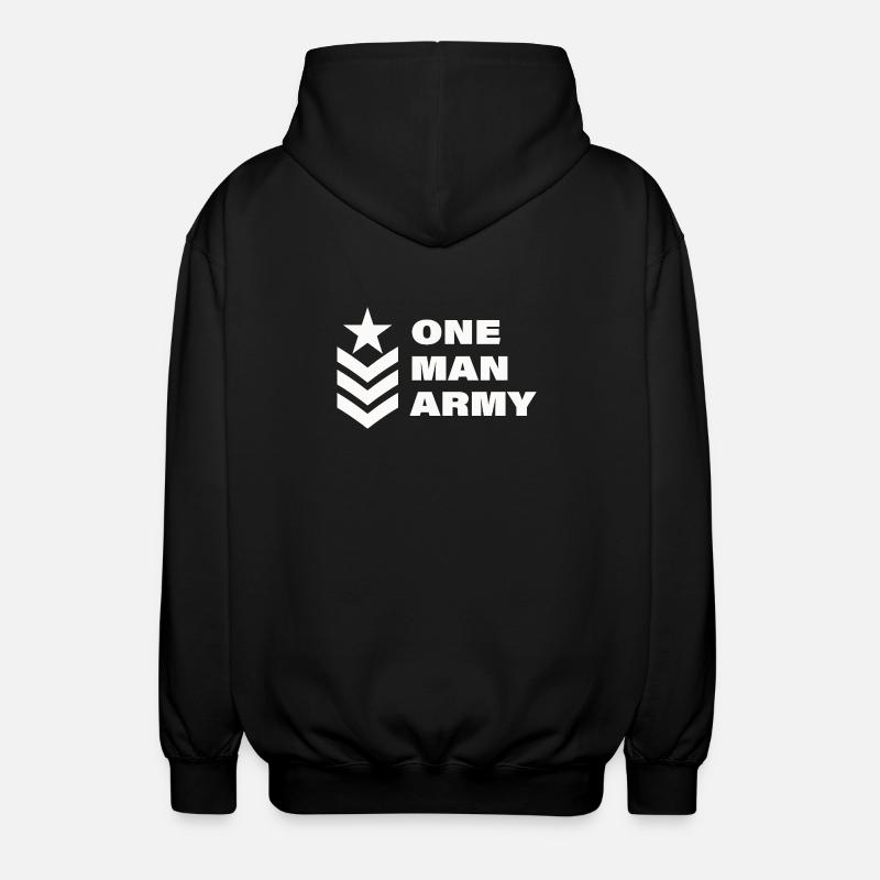 ONE MAN - Unisex Kapuzenjacke - Schwarz