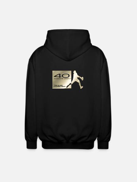 40 years young tennis player - Unisex Hooded Jacket - black