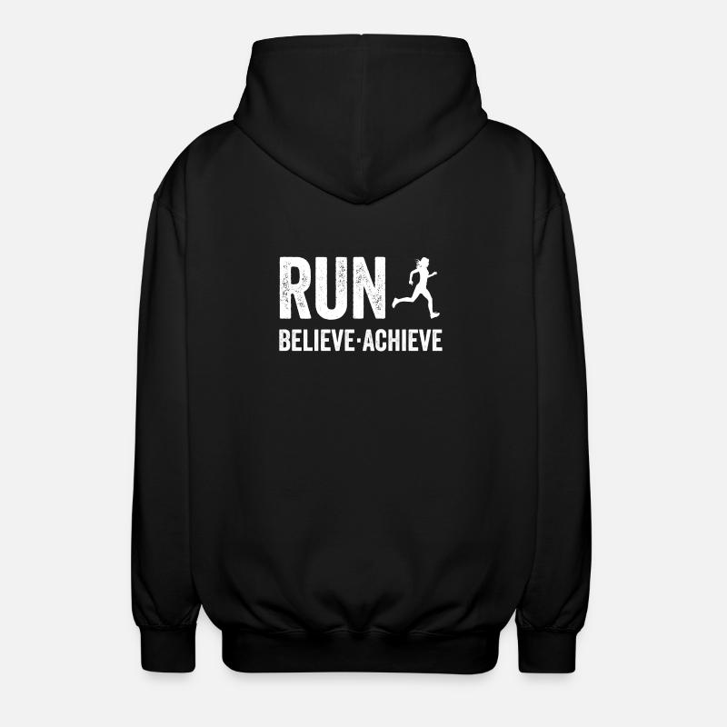 Marathon - Courir. Croire. Accomplir. - Veste à capuche unisexe - noir