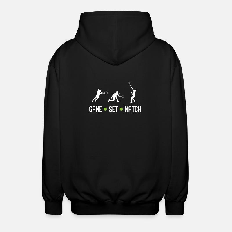 Tennis - Match de jeu - Veste à capuche unisexe - noir