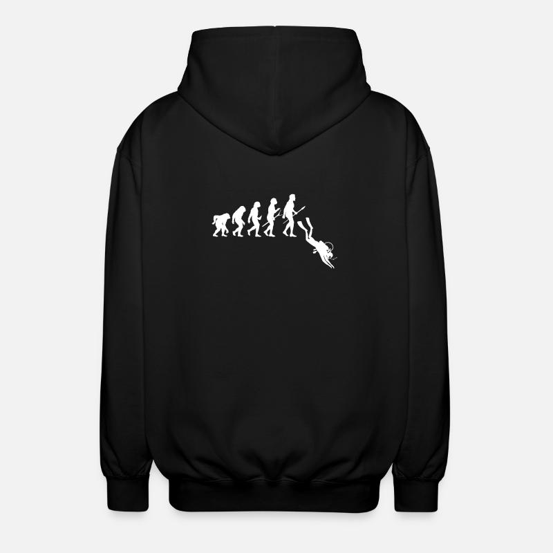 Taucher Evolution - Tauchen - Unisex Kapuzenjacke - Schwarz