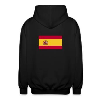 Drapeau de l’Espagne - Veste à capuche unisexe - noir - Dos - AI Model Male 185 light (185cm)