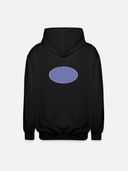 Oval Background Dirty Purple - Unisex Hooded Jacket - black