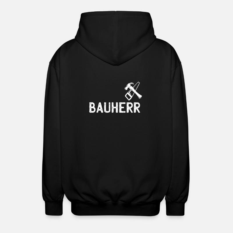 Bauherr DIY Werkzeug Emblem - Unisex Kapuzenjacke - Schwarz