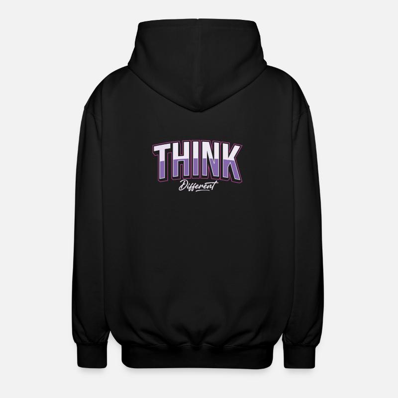 Think Different - Unisex Hooded Jacket - black