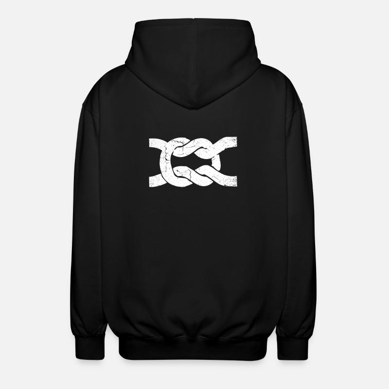 Sailor's knot | node | Node - Unisex Hooded Jacket - black