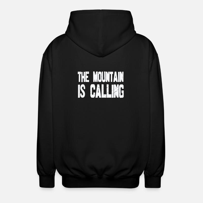The Mountain is calling - Unisex Hooded Jacket - black
