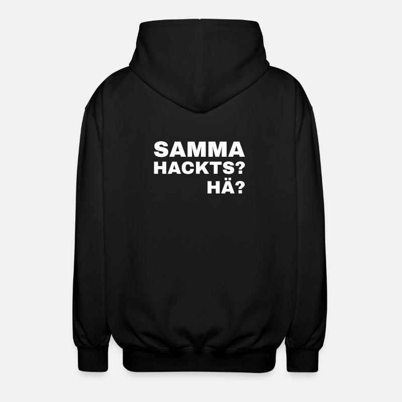 samma hacks hä - Veste à capuche unisexe - noir