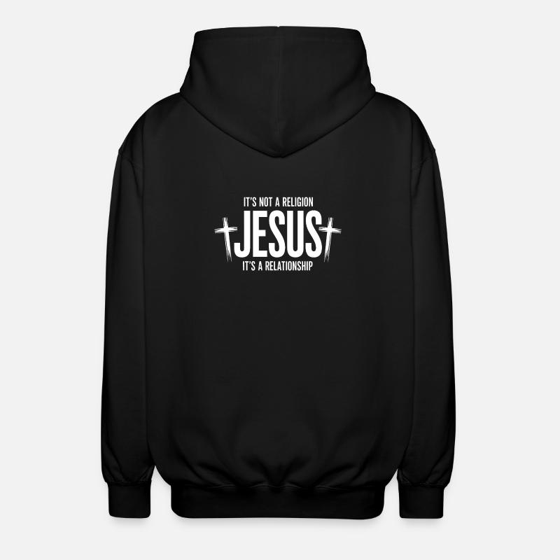 Relation, pas religion, Jésus - Veste à capuche unisexe - noir