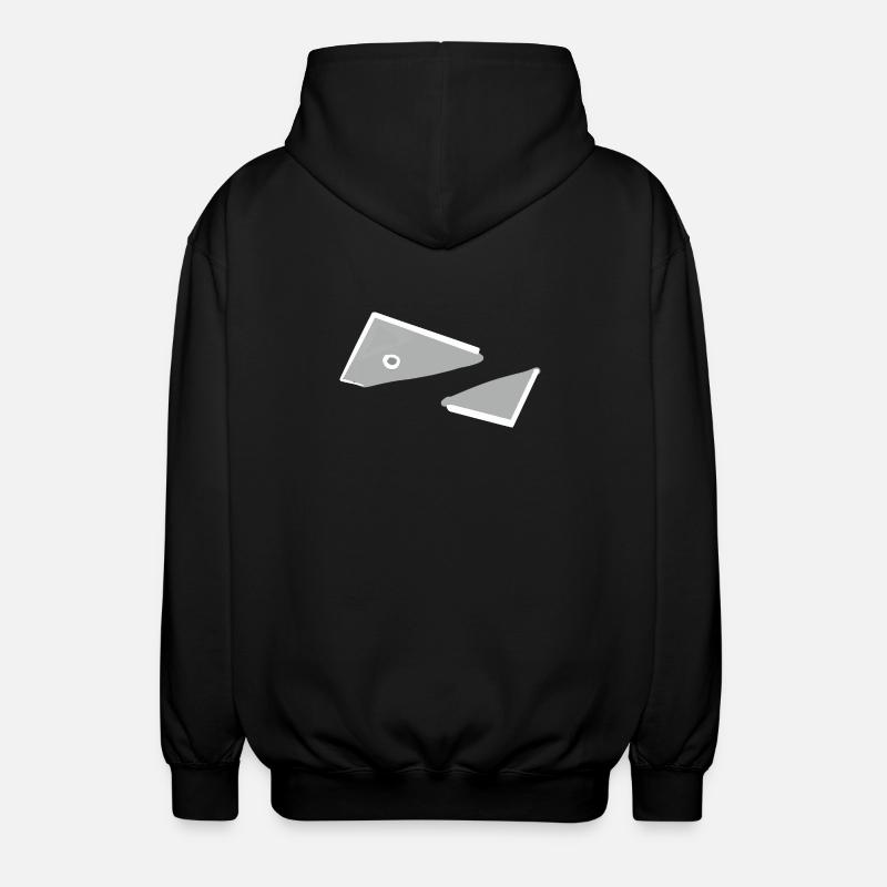 Abstract Fish Monochrome Triangles - Unisex Hooded Jacket - black