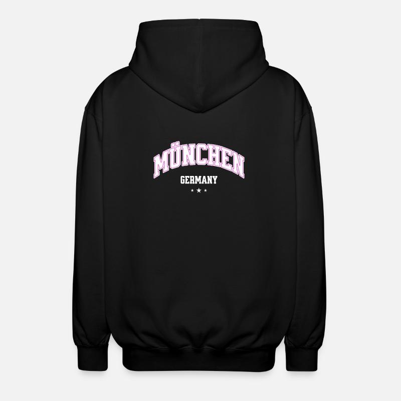 München Neonbogen Flair - Unisex Kapuzenjacke - Schwarz