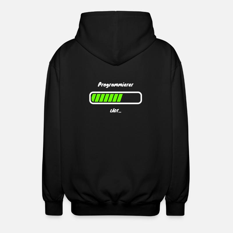 Programmerare laddar mjukvaruutveckling - Luvjacka unisex - svart