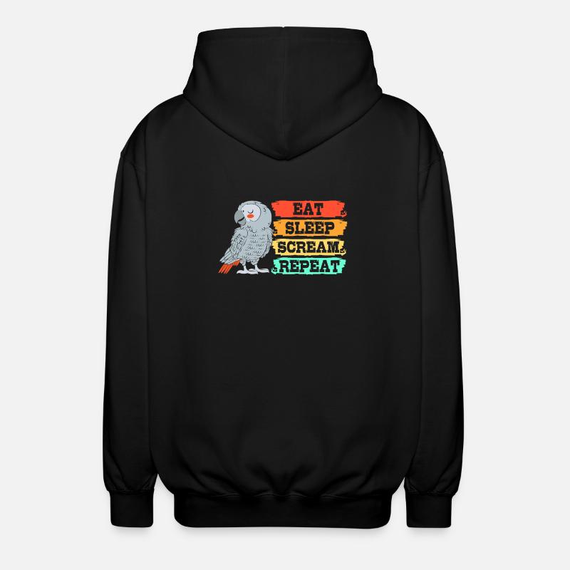 Parrot Grey - Veste à capuche unisexe - noir