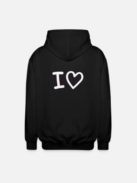 i_love - Veste à capuche unisexe - noir