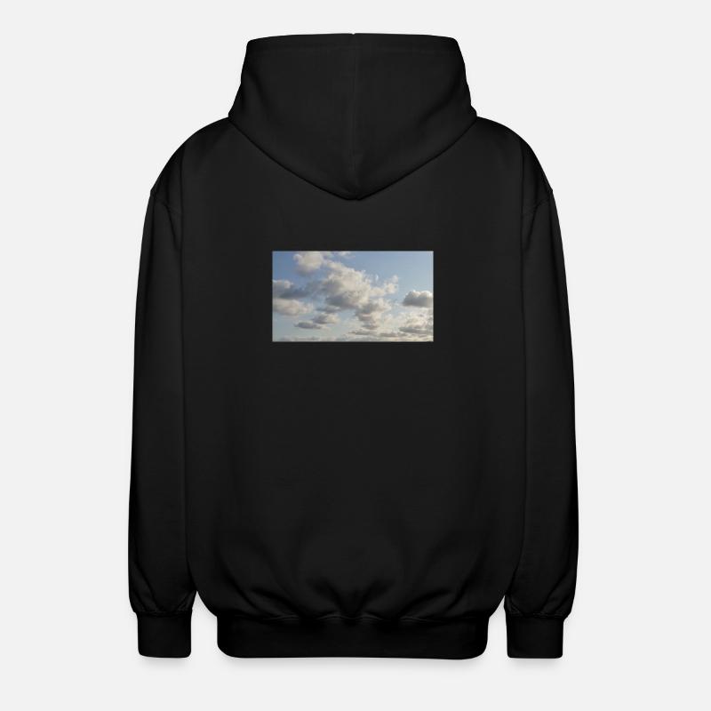 Himmelsweiche Wolken - Unisex Kapuzenjacke - Schwarz