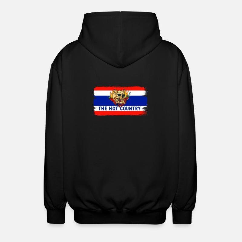 La Thaïlande, le pays chaud - Veste à capuche unisexe - noir