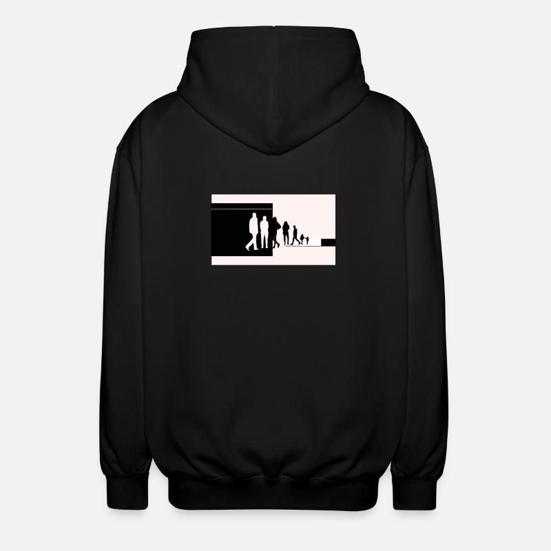 Silhouettes in transition - Unisex Hooded Jacket - black