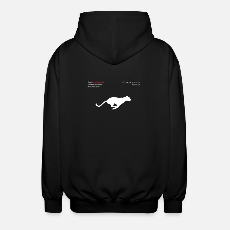 Amu-Leopard - Unisex Kapuzenjacke - Schwarz