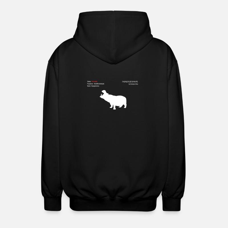 Nilpferd - Unisex Kapuzenjacke - Schwarz