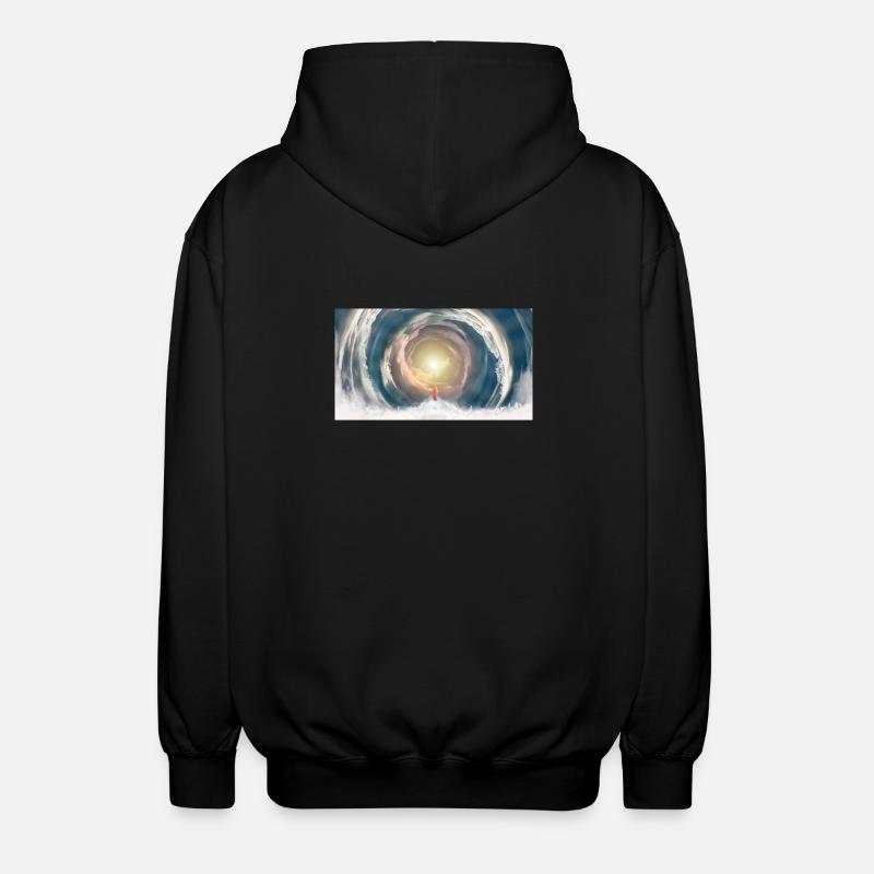 Himmlischer Lichtstrahl - Unisex Kapuzenjacke - Schwarz