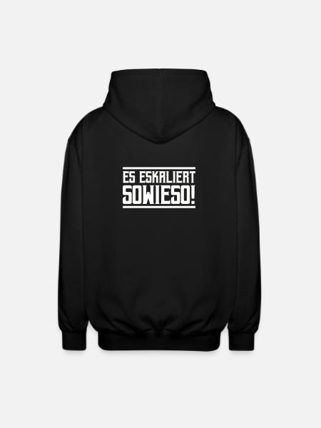 It's escalating anyway! - Unisex Hooded Jacket - black