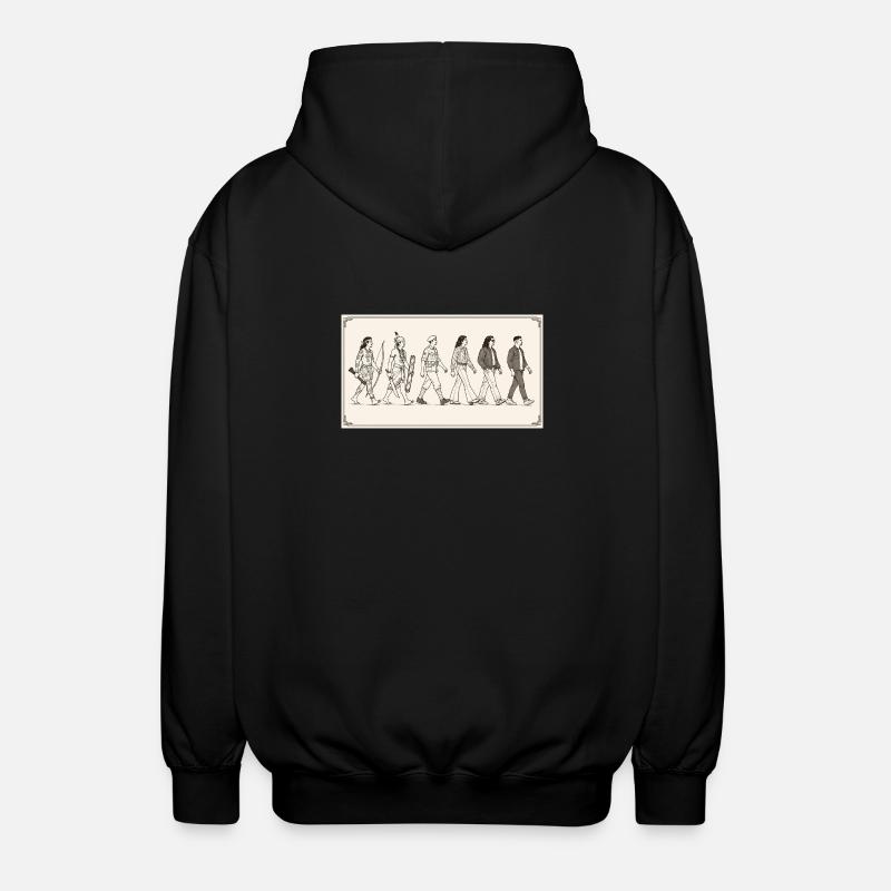 Moluccan evolution by s2soon - Unisex Hooded Jacket - black