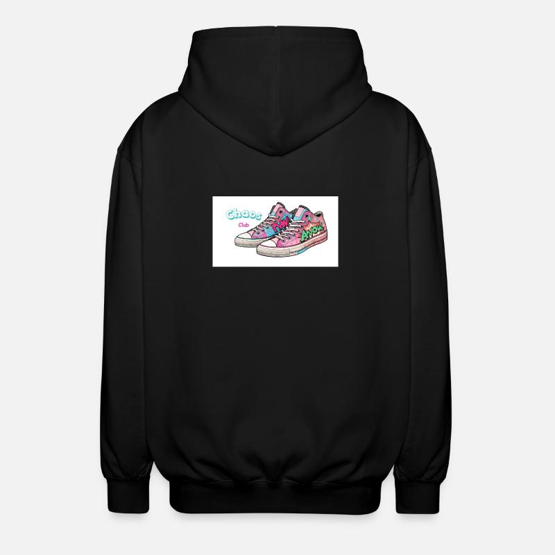 Bunte Sneakers mit Comic-Design - Unisex Kapuzenjacke - Schwarz