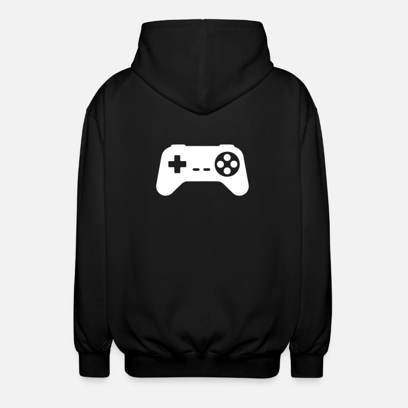 Silhouette rétro de manette - Veste à capuche unisexe - noir