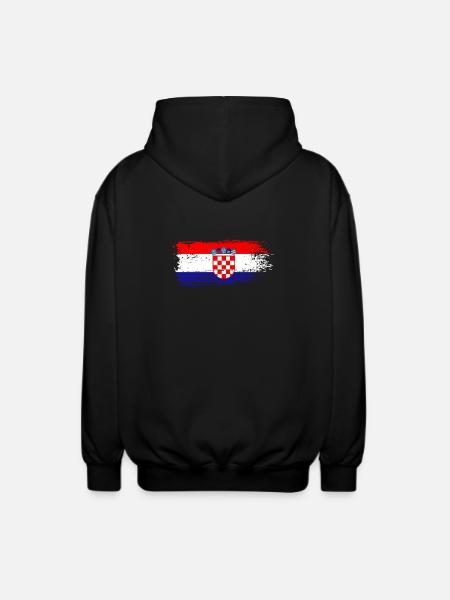 Drapeau de la Croatie - Veste à capuche unisexe - noir