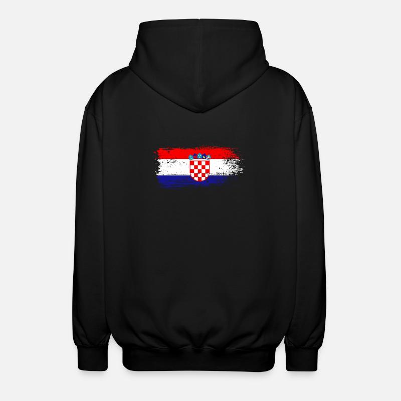 Drapeau de la Croatie - Veste à capuche unisexe - noir
