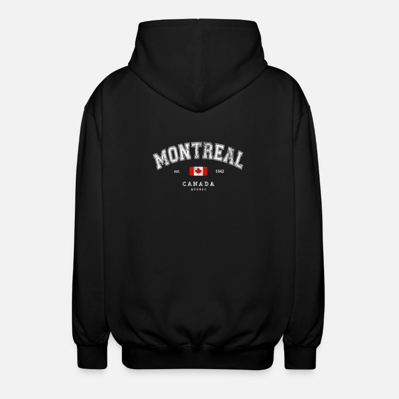 Montréal Canada - Veste à capuche unisexe - noir