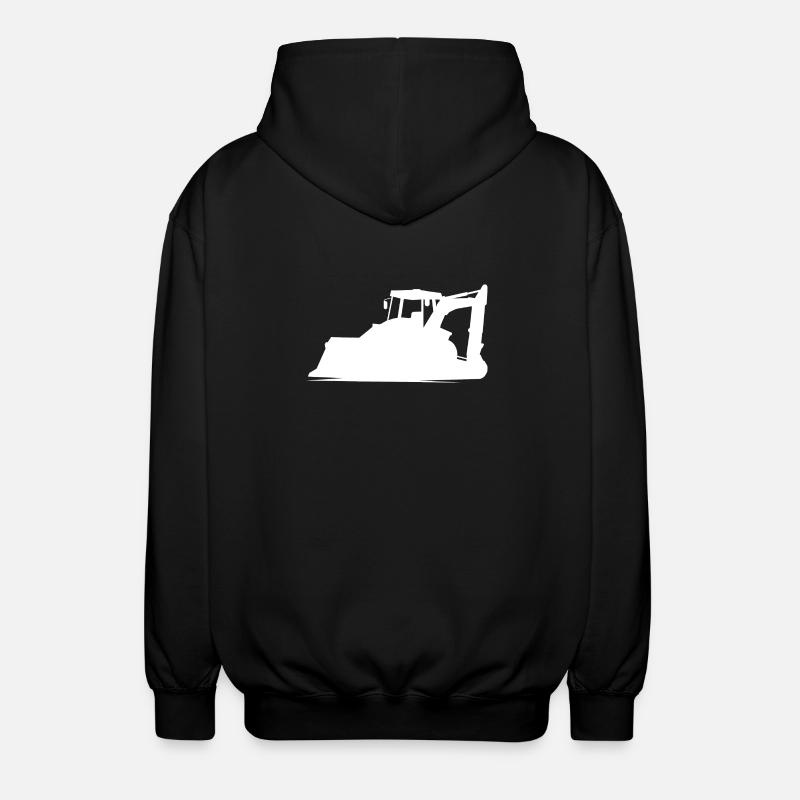 Baggerfahrer und Baugeräteführer Silhouette – - Unisex Kapuzenjacke - Schwarz