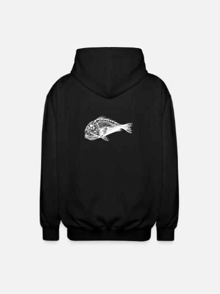 Fisch des Lebens! - Angeltshirt Monsterfisch - Unisex Kapuzenjacke - Schwarz
