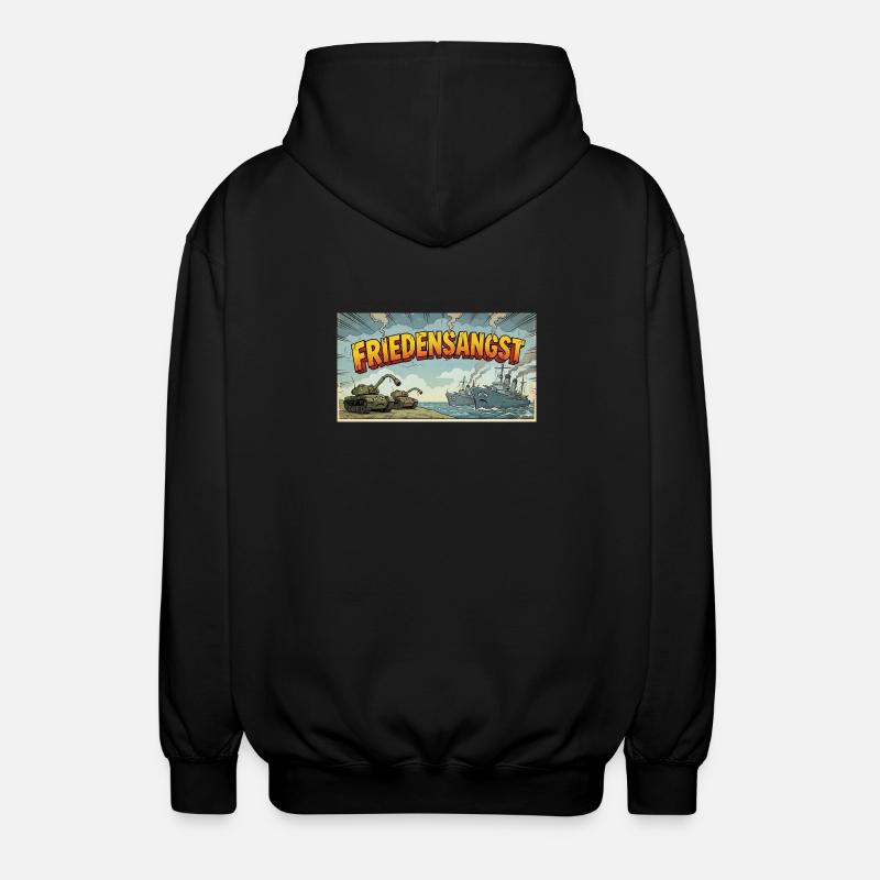 Friedensangst - Unisex Kapuzenjacke - Schwarz