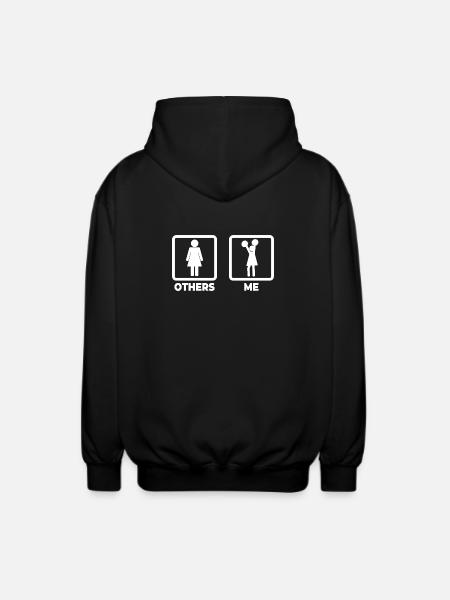 Cheerleader stick figure - Unisex Hooded Jacket - black