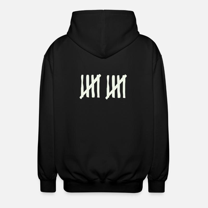 stripes_10 - Unisex Hooded Jacket - black
