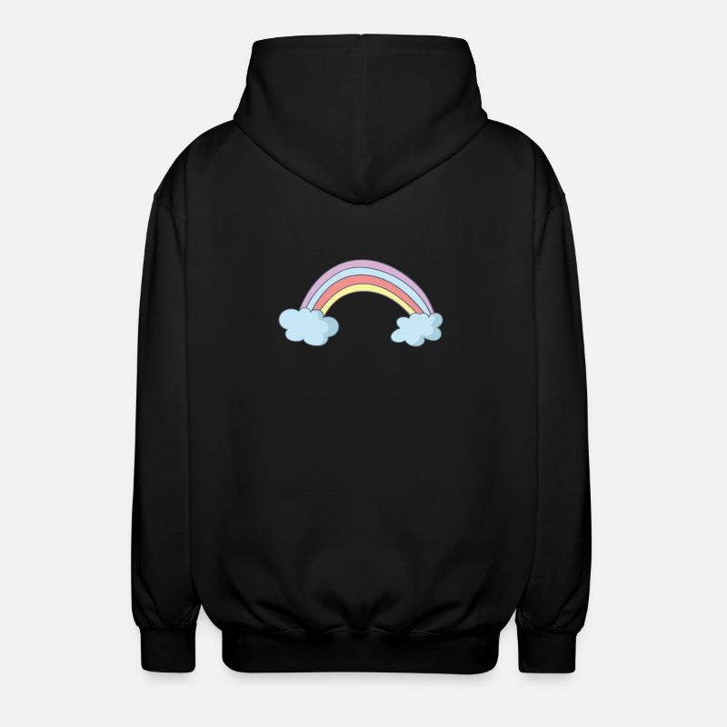Arc-en-ciel - Veste à capuche unisexe - noir