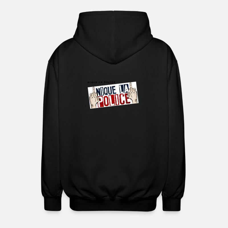 Fick die Polizei - Unisex Kapuzenjacke - Schwarz
