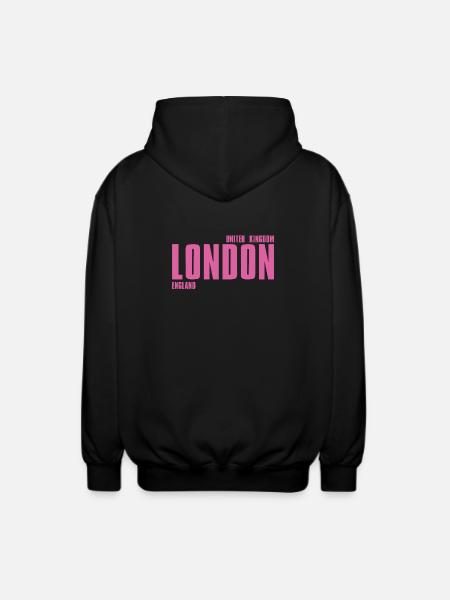 Londres – Angleterre Lyric Design - Veste à capuche unisexe - noir