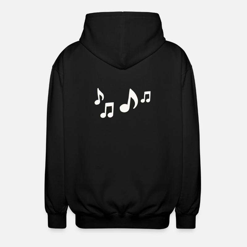Flow of notes silhouette - Unisex Hooded Jacket - black