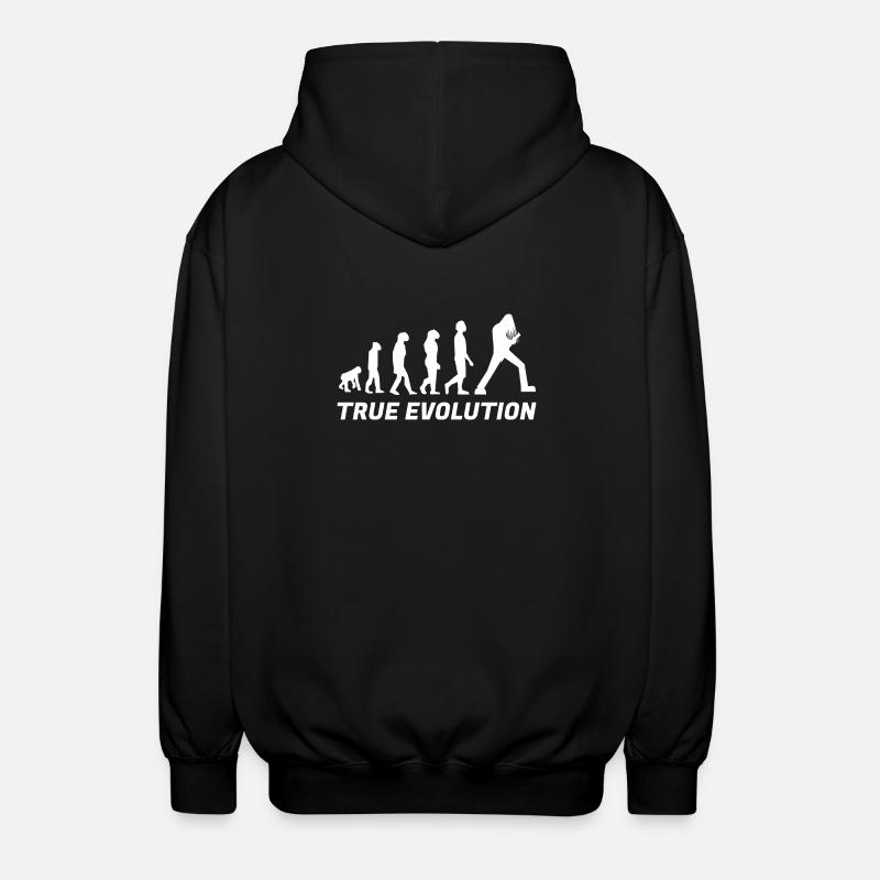 True Evolution Metal - White - Unisex Hooded Jacket - black